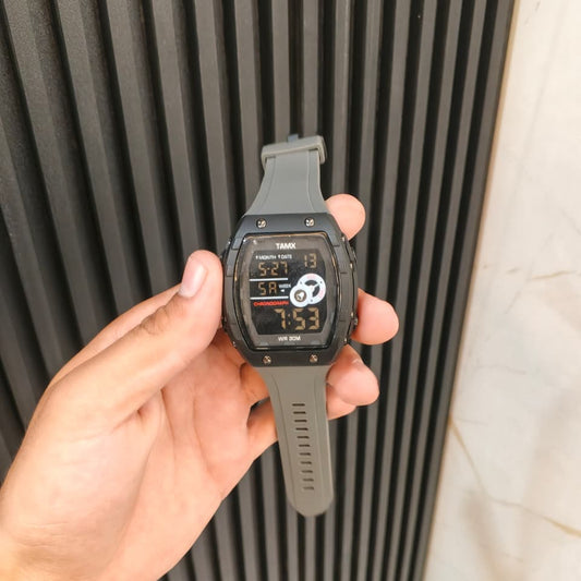 TAMX A1 Military Digital Sports Watch – Dark Grey Silicone Strap