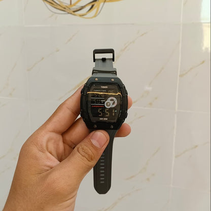 TAMX A1 Military Digital Sports Watch – Dark Grey Silicone Strap